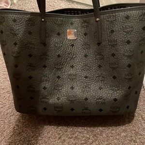 Dark grey medium mcm purse